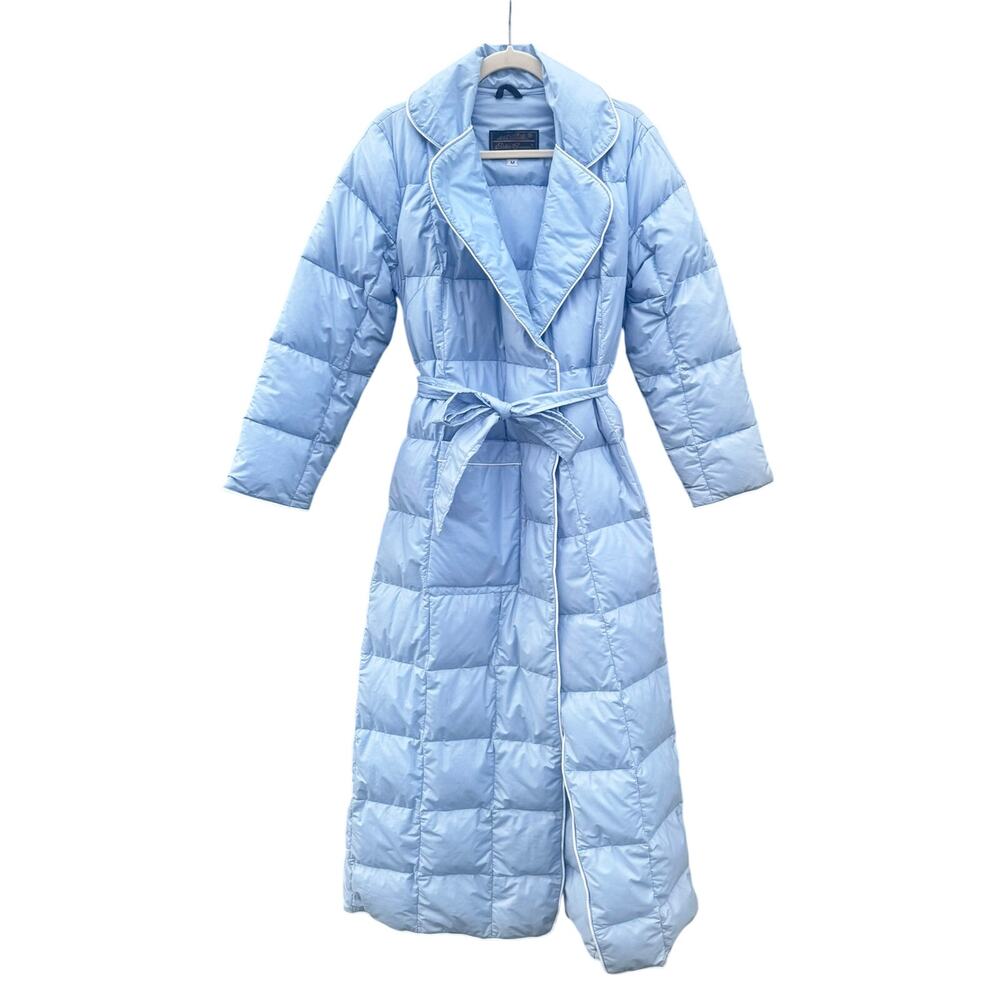 Vintage Eddie Bauer Down Wrap Puffer Coat Baby Blue Medium M
